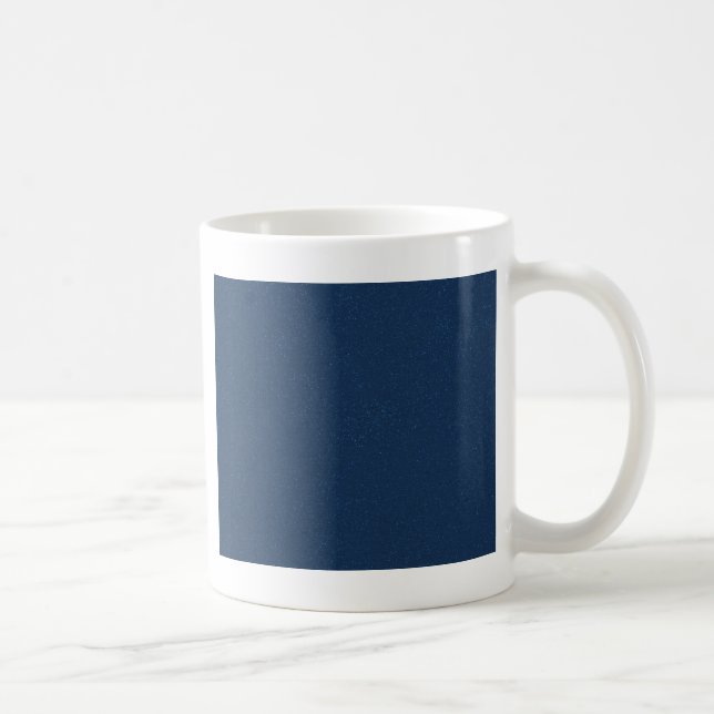 Klassisches Blau mit feinem Imitat Glitzer Kaffeetasse (Rechts)