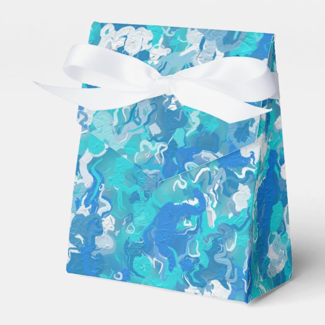 Klassisches Blau und Türkisfarben Geschenkschachtel (Vorderseite)