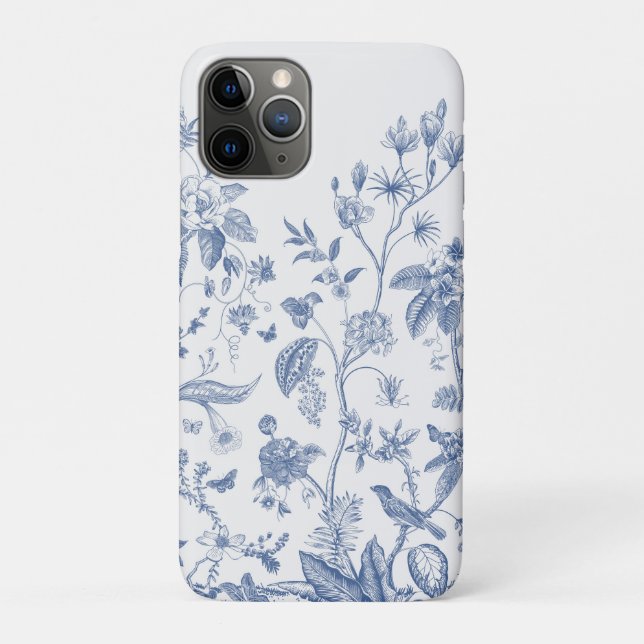 Klassisches Blau und Weiß Chinoiserie Case-Mate iPhone Hülle (Rückseite)