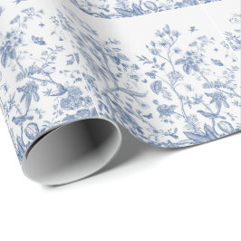 Klassisches Blau und Weiß Chinoiserie Geschenkpapier