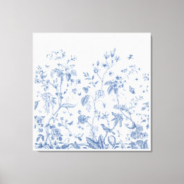 Klassisches Blau und Weiß Chinoiserie Leinwanddruck