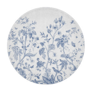 Klassisches Blau-Weiß-Chinoiserie Schneidebrett