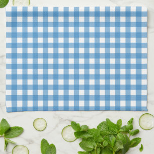 Klassisches Blau-Weiß-Gingham Geschirrtuch