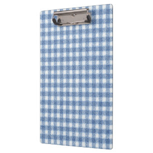 Klassisches Blau-Weiß-Gingham-Karo Klemmbrett