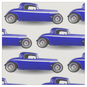 Klassisches blaues frisiertes Auto Stoff