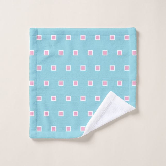 Klassisches blaues Quadrat-Muster Waschlappen (Waschlappen)