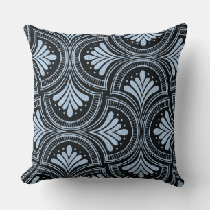 Klassisches blaues Tribal-Muster-Sitzkissen Kissen