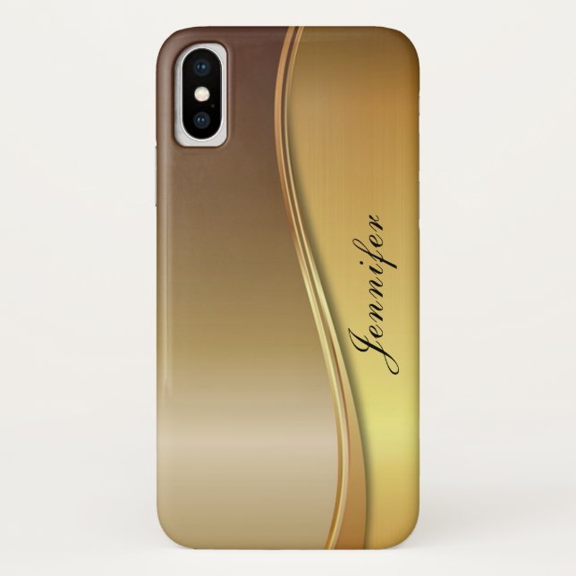 Klassisches Bling-Chic-Design-Monogramm Case-Mate iPhone Hülle (Rückseite)