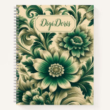 Klassisches Blumen-Hardcover-Notizbuch mit individ