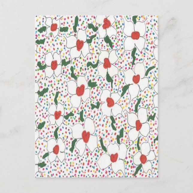 Klassisches Blumenmuster Postkarte (Vorderseite)