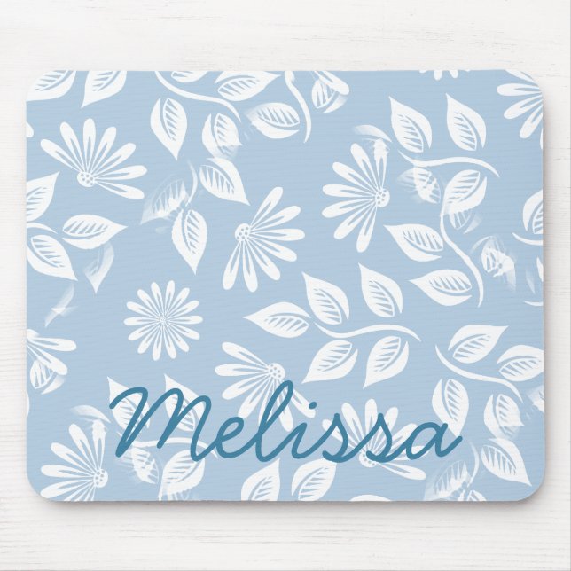 Klassisches Blumenmuster - Wählen Sie Ihre Farbe!  Mousepad (Vorne)