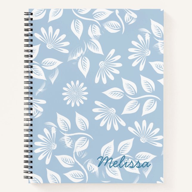 Klassisches Blumenmuster - Wählen Sie Ihre Farbe!  Notizbuch (Vorderseite)