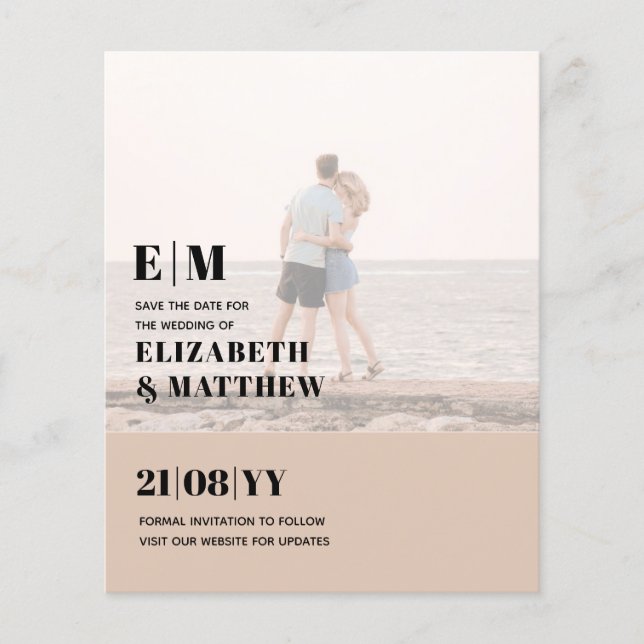 Klassisches BOLD-FOTO OVERLAY Speichern Sie den DA Flyer (Vorne)