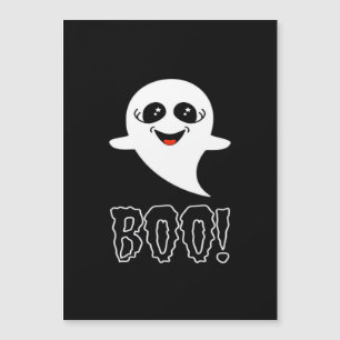 Klassisches Boo Little Halloween-Design Magnetkarte