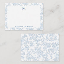 Klassisches botanisches Toile-Monogramm Französisc