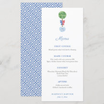 Klassisches Boxwood Topiary Red White Blue Party