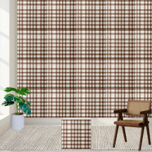 Klassisches Braunes und Weißes Gingham Schachtel