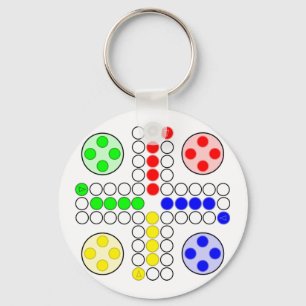 Klassisches Brettspiel Ludo Schlüsselanhänger