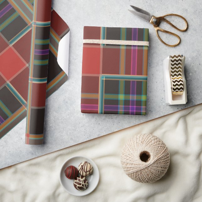 Klassisches Buffalo-Kariertes Wrapping Paper Geschenkpapier (Kunsthandwerk)