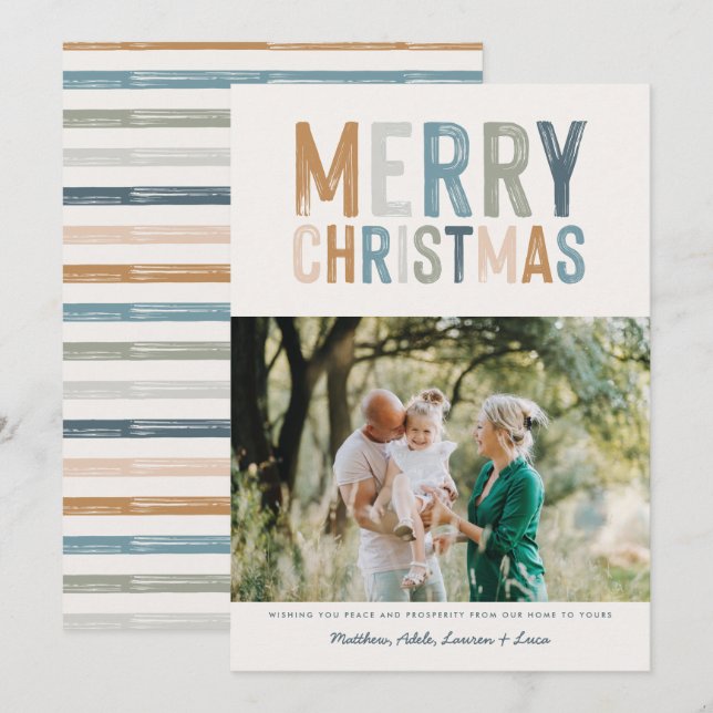 Klassisches buntes Foto Moderne Weihnachten (Vorne/Hinten)