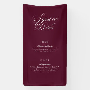 Klassisches Burgund-Kalligrafie-Signature-Drinks-M Banner