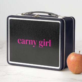 Klassisches Carny-Girl-Logo Metall Brotdose