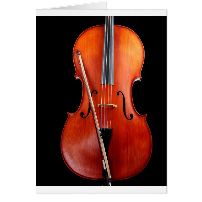 Klassisches Cello auf Schwarzem (Vorne)