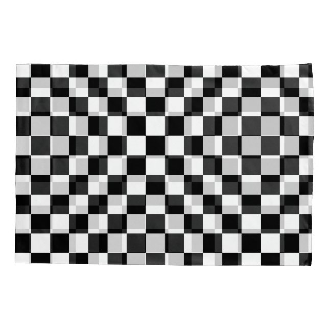 Klassisches Checkered blute ich, den Kissenbezug (Rückseite)