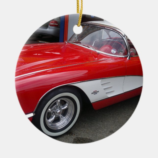 Klassisches Chevrolet Corvette Keramik Ornament (Vorne)