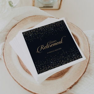 Klassisches Chic Gold Konfetti Kalligrafie Ruhesta Serviette