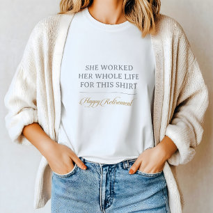 Klassisches Chic Kalligrafie Glücklicher Ruhestand T-Shirt