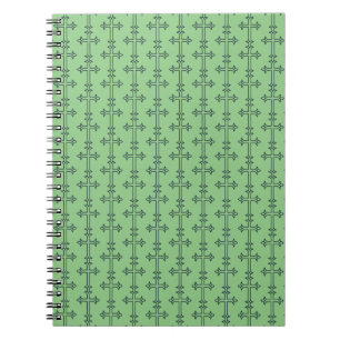 Klassisches christliches Kreuz Minimalistische Kun Notizblock