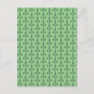 Klassisches christliches Kreuz Minimalistische Kun Postkarte