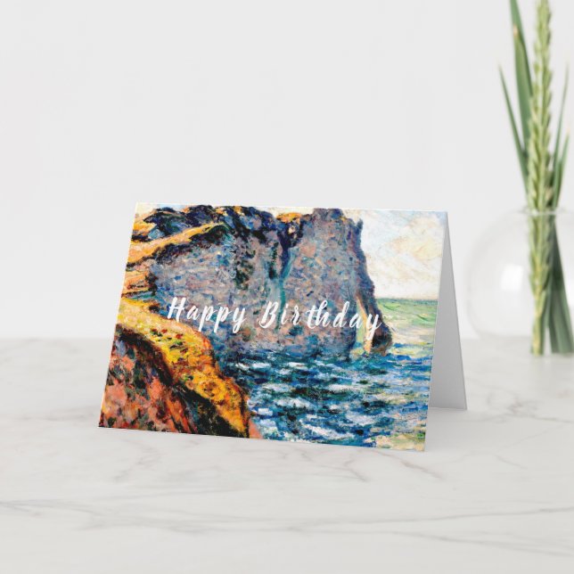 KLASSISCHES CLAUDE MONET-MALTER-DESIGN FEIERTAGSKARTE (Vorderseite)