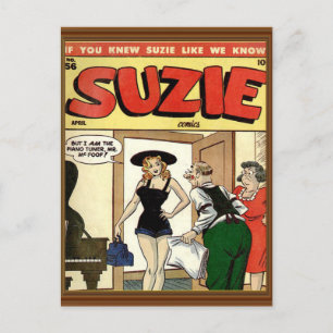 Klassisches Comic-Cover Vintag Suzie Postkarte