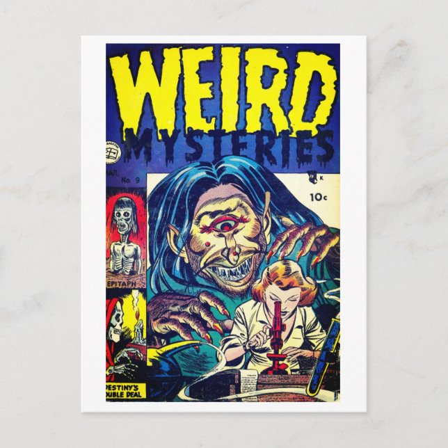 Klassisches Comic Postkarte (Vorderseite)