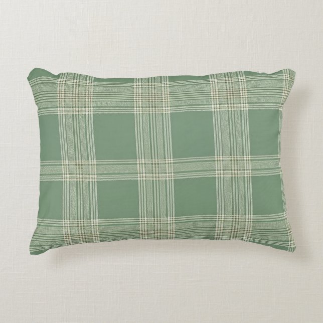 Klassisches Cottagecore-Gingham-Karo Dekokissen (Vorderseite)