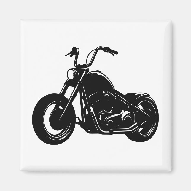 Klassisches Cruiser-Motorrad-Design Magnet (Vorne)