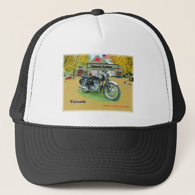 Klassisches Cruisin fährt Velocette Hut rad Truckerkappe (Vorderseite)