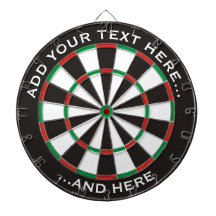 Klassisches Dartboard mit benutzerdefiniertem Text