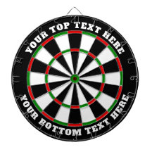 Klassisches Dartboard mit benutzerdefiniertem Text