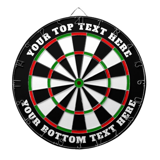 Klassisches Dartboard mit benutzerdefiniertem Text Dartscheibe (vorne)