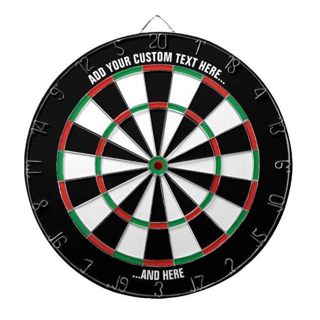 Klassisches Dartboard mit benutzerdefiniertem Text Dartscheibe (vorne)