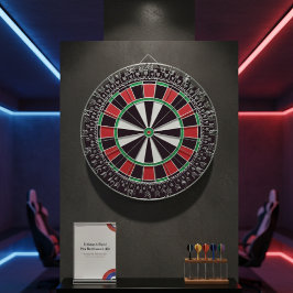 Klassisches Dartboard-Pfeilmuster-Spiel-Design Dartscheibe