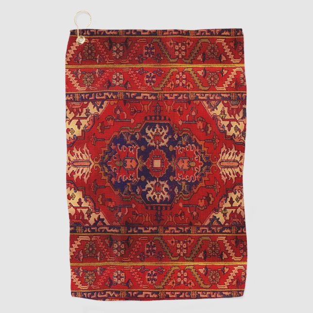 Klassisches Design des orientalischen Teppichs -   Golfhandtuch (Vorderseite)