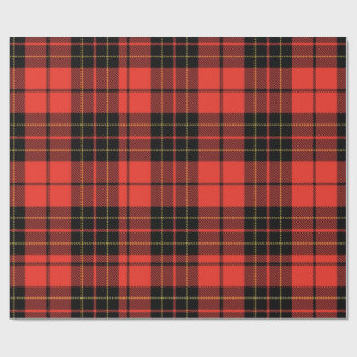 Klassisches dunkelrotes Tartan-Geschenkpapier Geschenkpapier