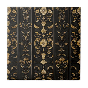 Klassisches dunkles elegantes Muster Fliese