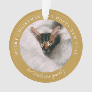 Klassisches, einfaches Aztec Gold personalisiertes Ornament