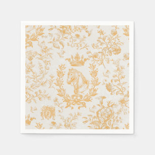 Klassisches Elegant Gold Beige Reitausflug Serviette