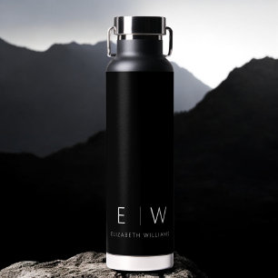 Klassisches Elegant Moderner Minimalistischer Mono Trinkflasche